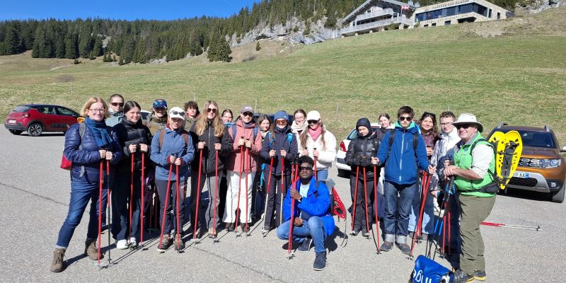 Gruppenbild auf dem Plateau des Glières