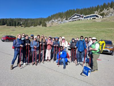 Gruppenbild auf dem Plateau des Glières